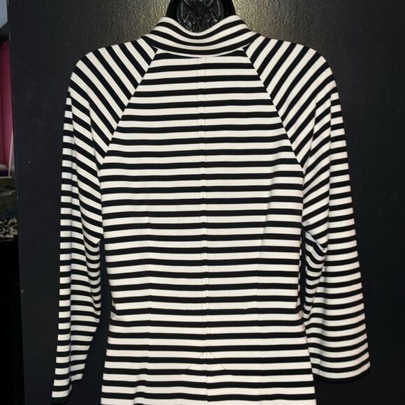 Cabi black and white striped MOD look Byline jacket. Sz small. - Picture 9 of 14
